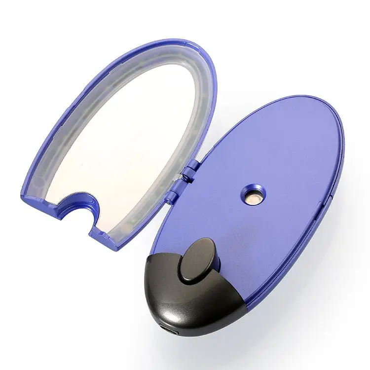 Travel Use Handheld 2 in 1 Facial Makeup Mirror With Facial Steamer Led Light Makeup Tool Nano Facial Mist Sprayer