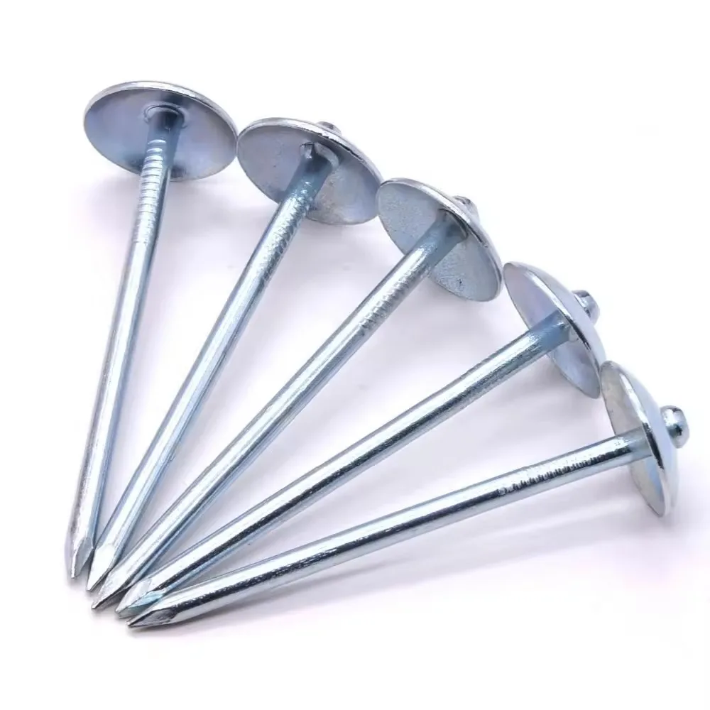Factory direct sales of building supplies 2.5 inches galvanized umbrella head twisted corrugated roof nails with favorable price
