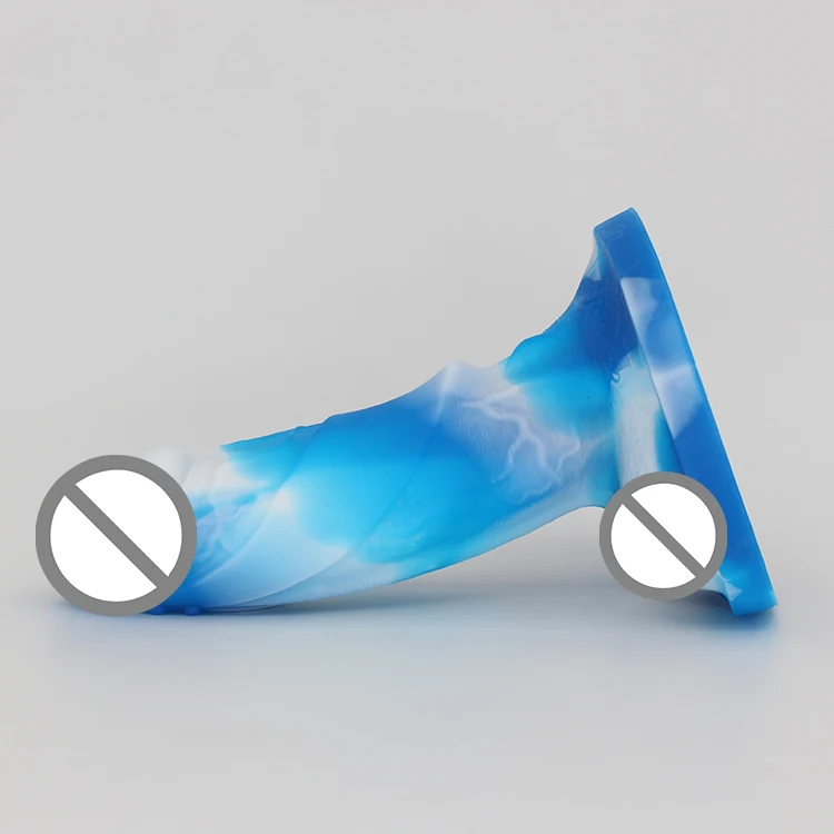 Blue Sky and White Clouds Dildo Simulation Penis Strap on dildo For Couples With Suction Cup Adult Sex Toys