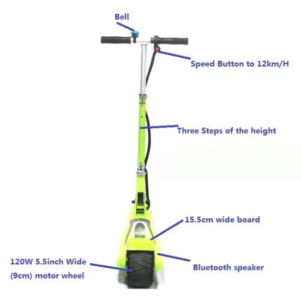 
Best price ce approval mini 5.5 inch 120w widen board motor led light side electric two wheel balance electric scooter for kids 