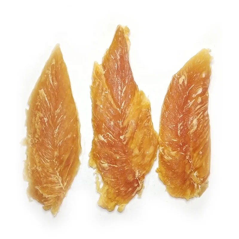 Natural chicken jerky chicken fillet dog treats  Dehydrated chicken breast dry pet food