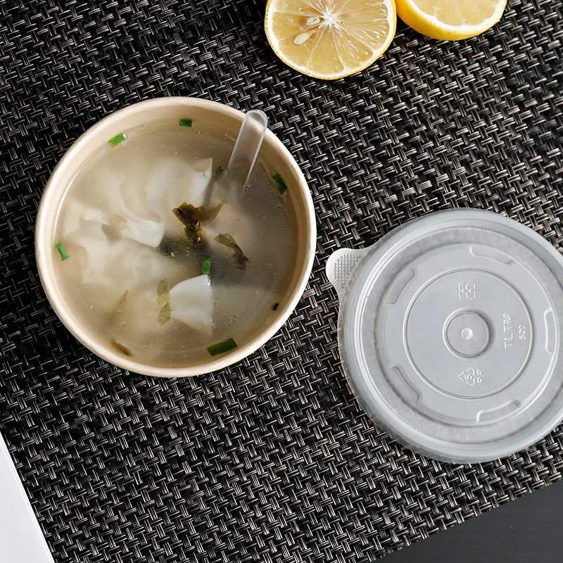 
Bamboo Fiber Disposable Paper Salad Food Container Bowl 