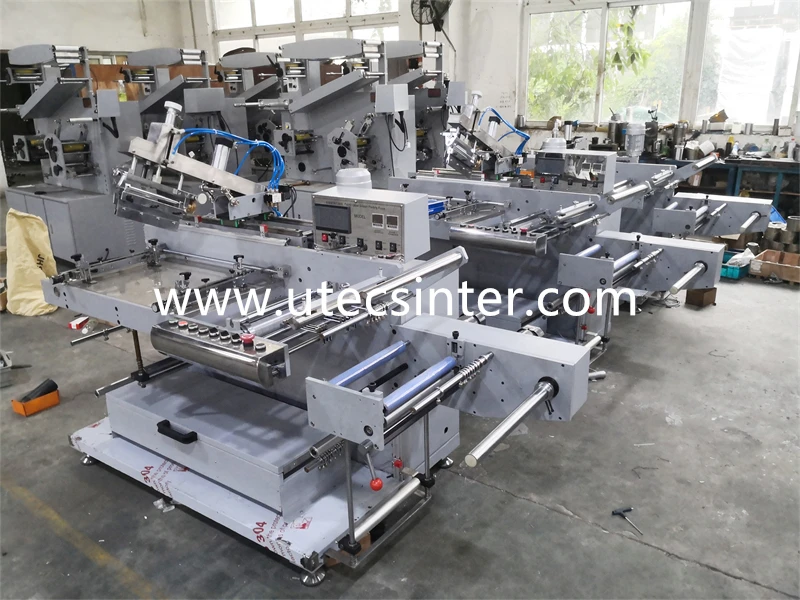 UGS260 Automatic fabric garment Label Roll to roll Screen Printer, satin ribbon reel silk screen printing machine