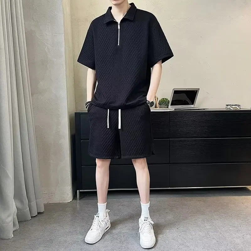 Five quarter sleeve new five quarter pants fashion lazy casual suit summer men
