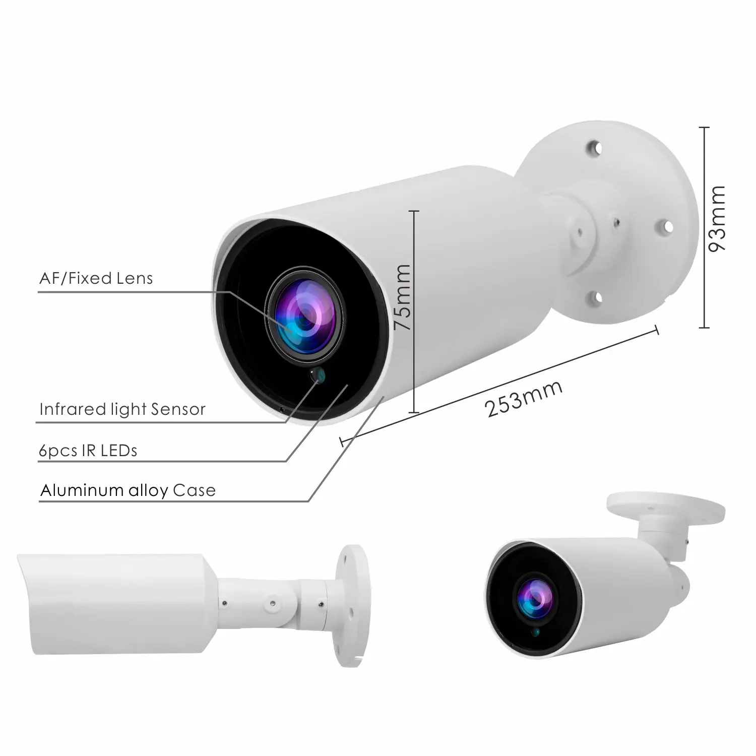 2MP sony307 24H Street Light Full Color Starlight Sensing low-light Ip CCTV Camera
