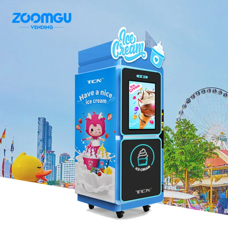 Zoomgu Beautiful Style Soft Serve Ice Cream Machine Vending Cold Soft Ice Cream Machines