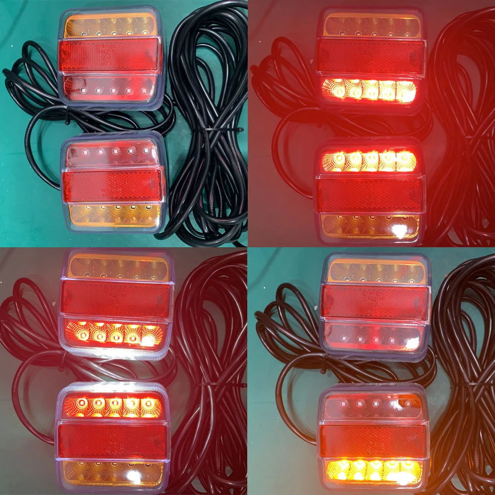 High-performance trailer lights led truck trailer taillight side marker lights for trailers with 7-core plug wire set magnet