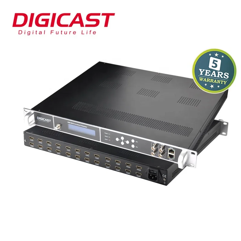 DIGICAST Hotel TV Solution 12 16 20 24 Channel H264 HD Digital TV RF Encoder Modulator
