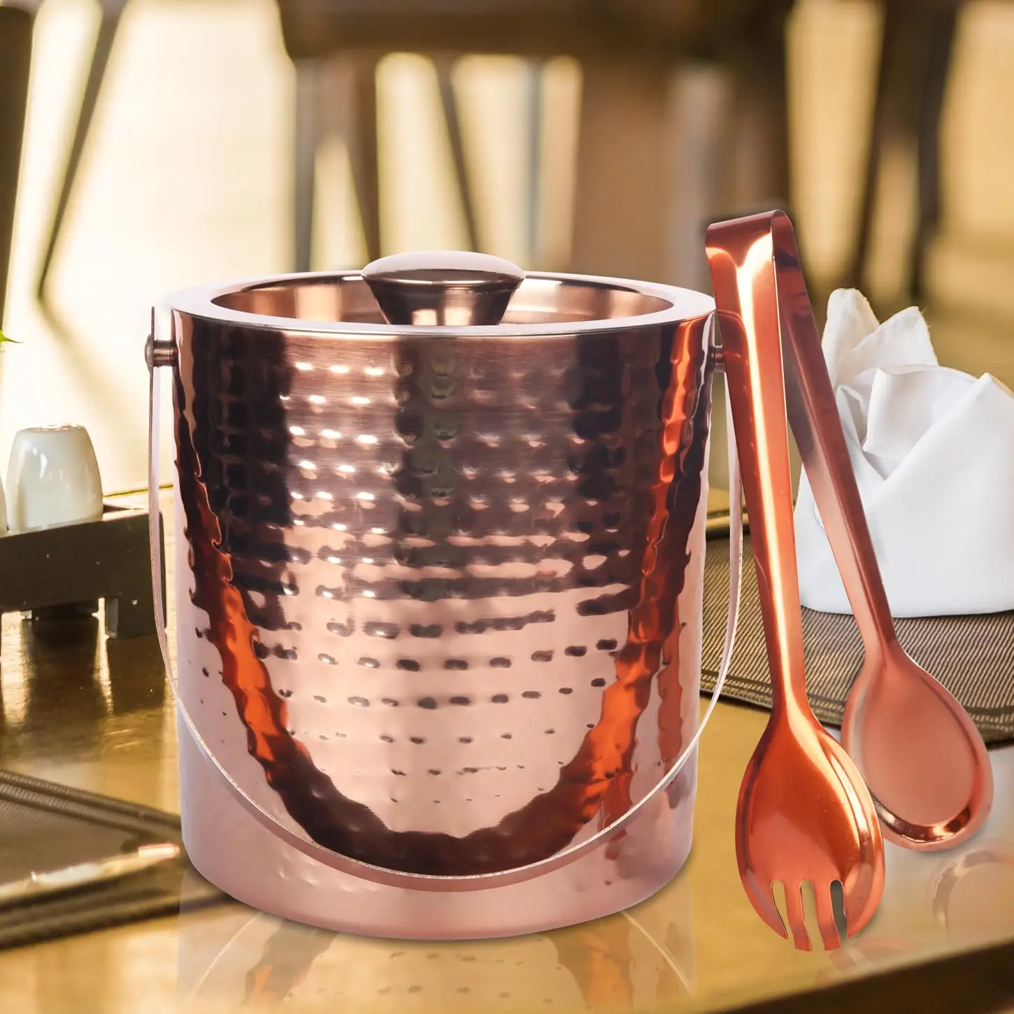 Metal Ice Bucket Stainless Steel Cooler for Parties Sustainable and Stocked for Hotels Bars Made in India
