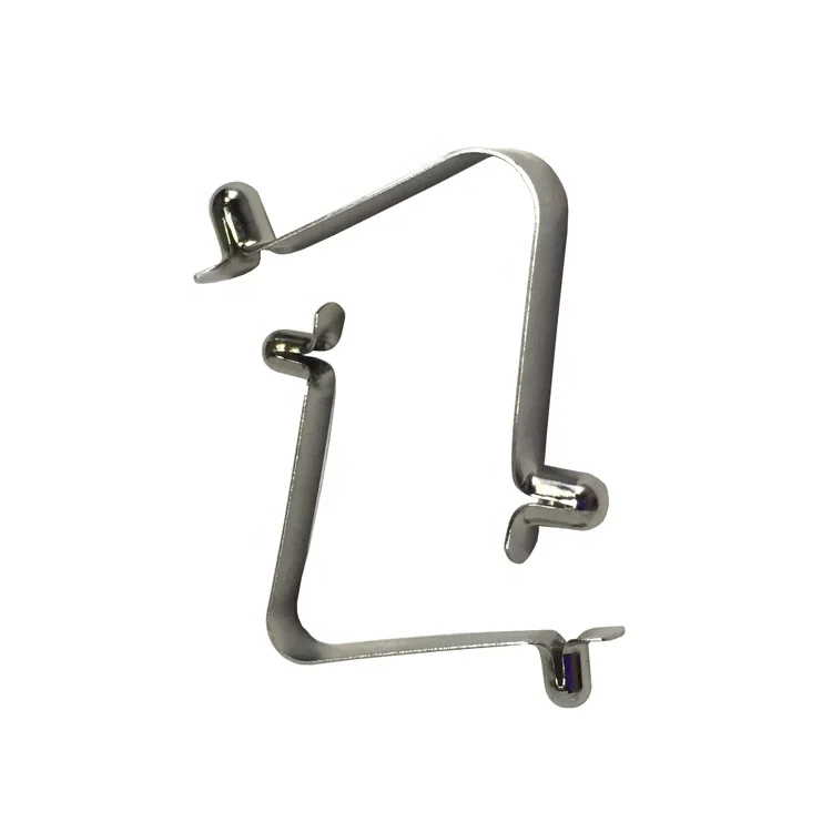 Custom u-shape Steel Flat Metal Spring Clips V Spring button clip snap spring