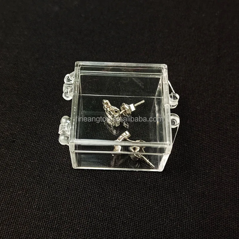 Transparent Plastic Mini Box Square Collection Display Small Beads Crafts Rings Earrings Storage Box Case For Packing