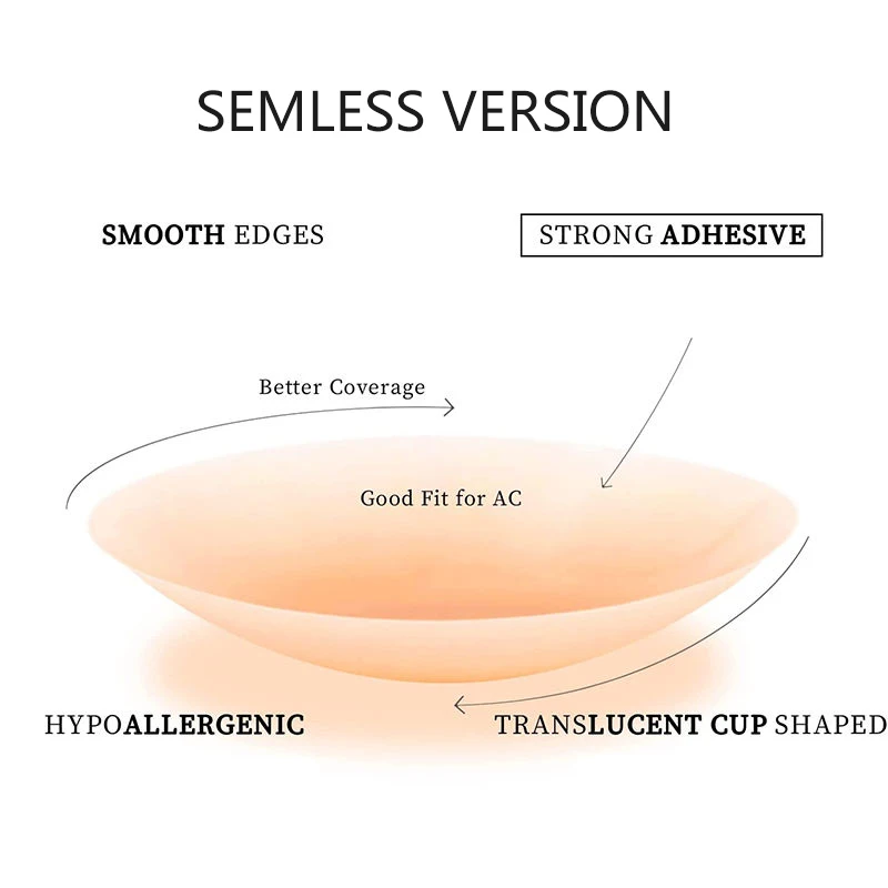 Reusable Invisible Silicone Nipple Covers with Strong Adhesive  Customized Packaging for Women Perfect for All Day Comfort