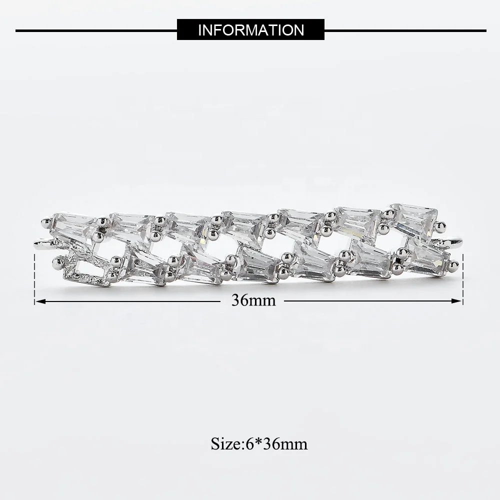 Wholesale CZ Tube Bar Micro Pave Diamond Charm 18k Gold Connector Jewelry for Bracelet Making