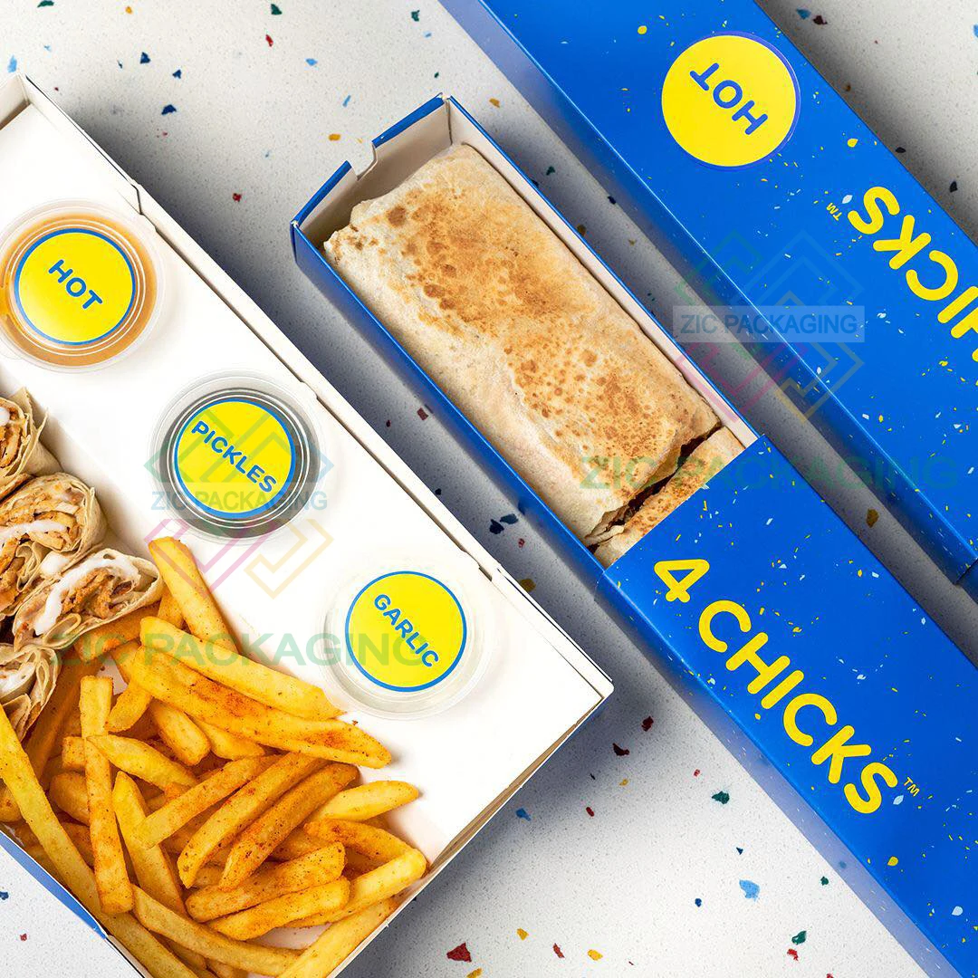 Takeout Korean Fried Chicken Nugget Fry Fast Dip Packaging Fast Food Containers Paper Lunch Box custom bakery boxes