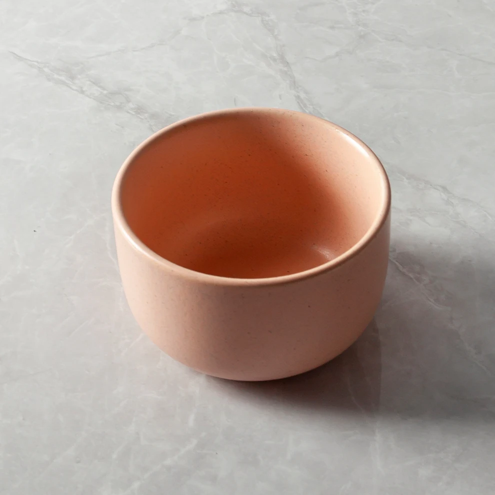 INS Style Custom Logo Porcelain Salad Bowls Home Decor Pink Color Dinnerware For Restaurant  Nordic Ceramic Round Bowl Gift Set