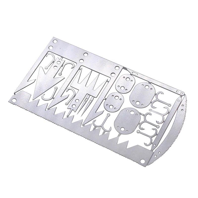 
22 в 1 кошелек кемпинг на открытом воздухе Выживание набор рыболовных многофункциональная инструментальная карта с одной главной балкой с крючком 