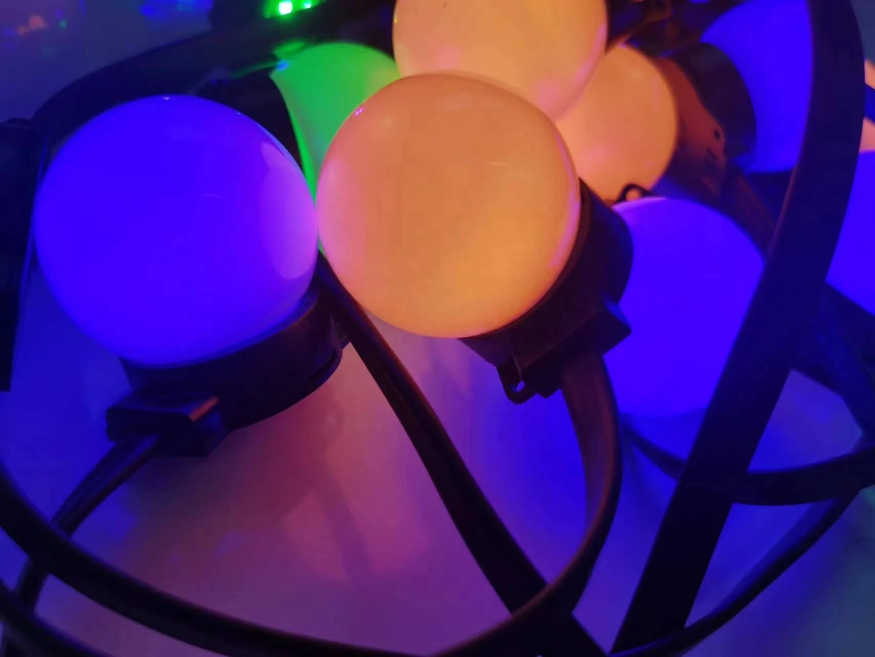 Addressable RGB RGBW LED Pixel Bulb 50mm LED Pixel Light SPI/DMX512 Waterproof DC12V DC24V IP68 led point