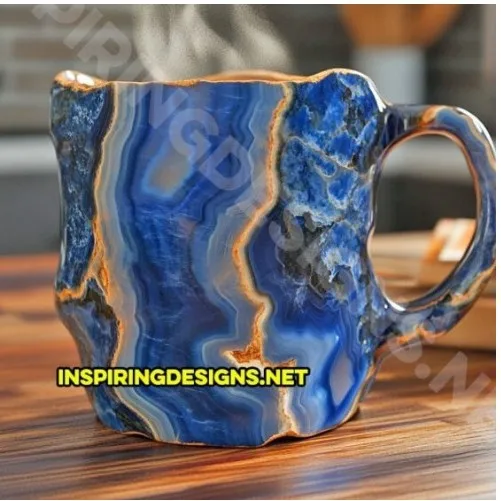 Modern Style  Coffee Mugs with Straw Cute Cross-Border PC Mineral Crystal Design for Gift Giveaways