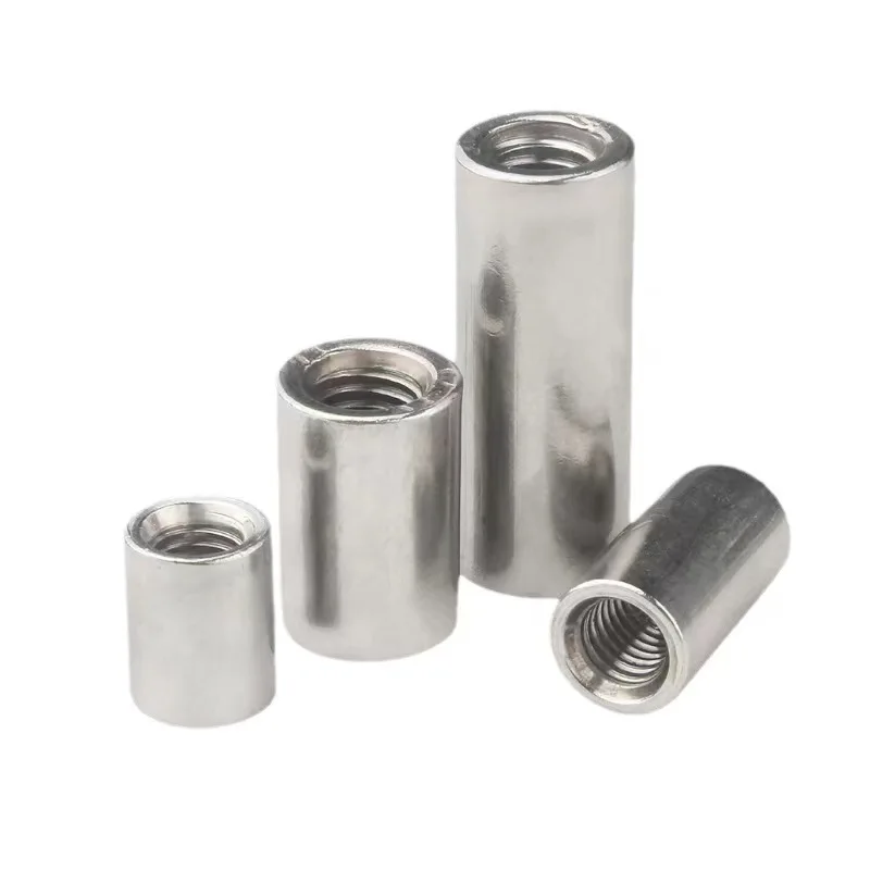 Carbon Steel Stainless steel Long Round Nut Connection Coupling Nut  Metric Round Long Extension Nuts