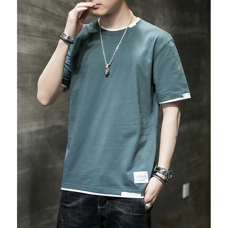 CMTD2005 Dark Green Tshirts Blank T Shirts Short-Sleeved T-Shirt