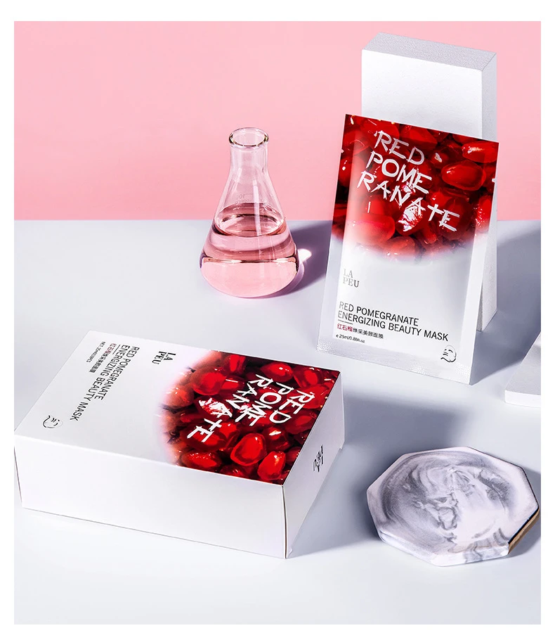 red pomegranate fruit extract whitening moisturizer nourishing facial mask for sheet