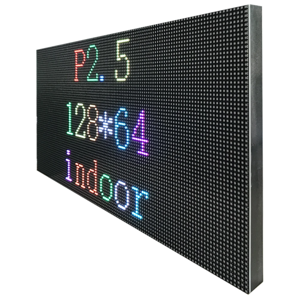 High Quality Indoor fullcolor smd panel led display screen module dot matrix p2.5 320x160mm
