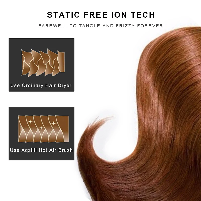 Hair Brush Private Label Flat Iron Hot Air Electric Comb, One Step Hair Dryer Fast Hair Straightener Brush Hot Air Brush