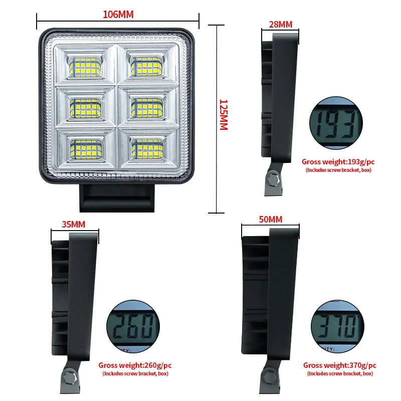 21500LM 144W 35MM aluminum work light lamp tractor led work lights 24 volt led worklight for Car SUV