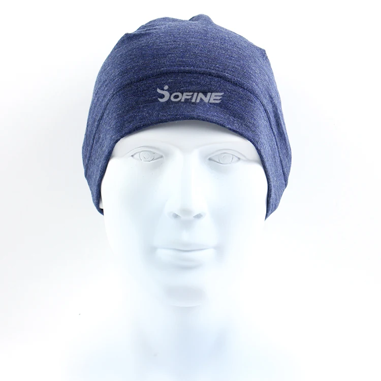 100% merino wool Headband Custom Sport Cycling Head Cap Motorcycle Helmet Liner Fits Under Helmet