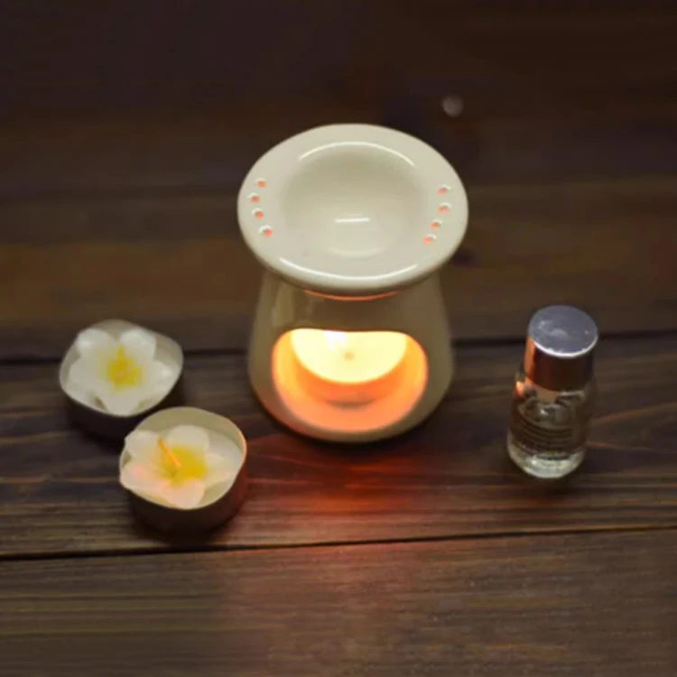 Home Decor  Wax Melt Warmer Tealight Candle Holder Ceramic Oil Burner Gift Set with Candles and Fragrance Oils