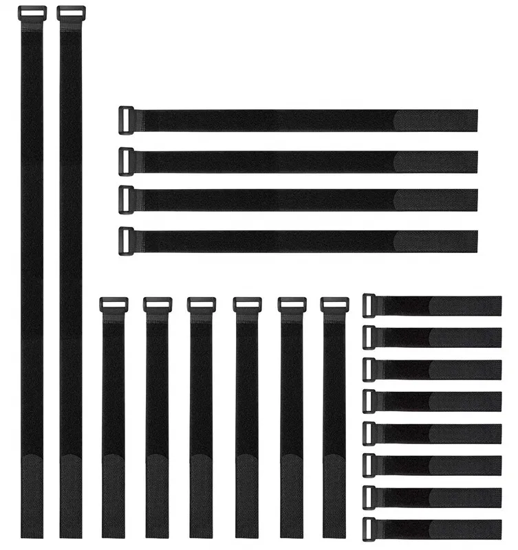 Reusable Custom Logo Hook And Loop Cable Tie Cinch Buckle Strap