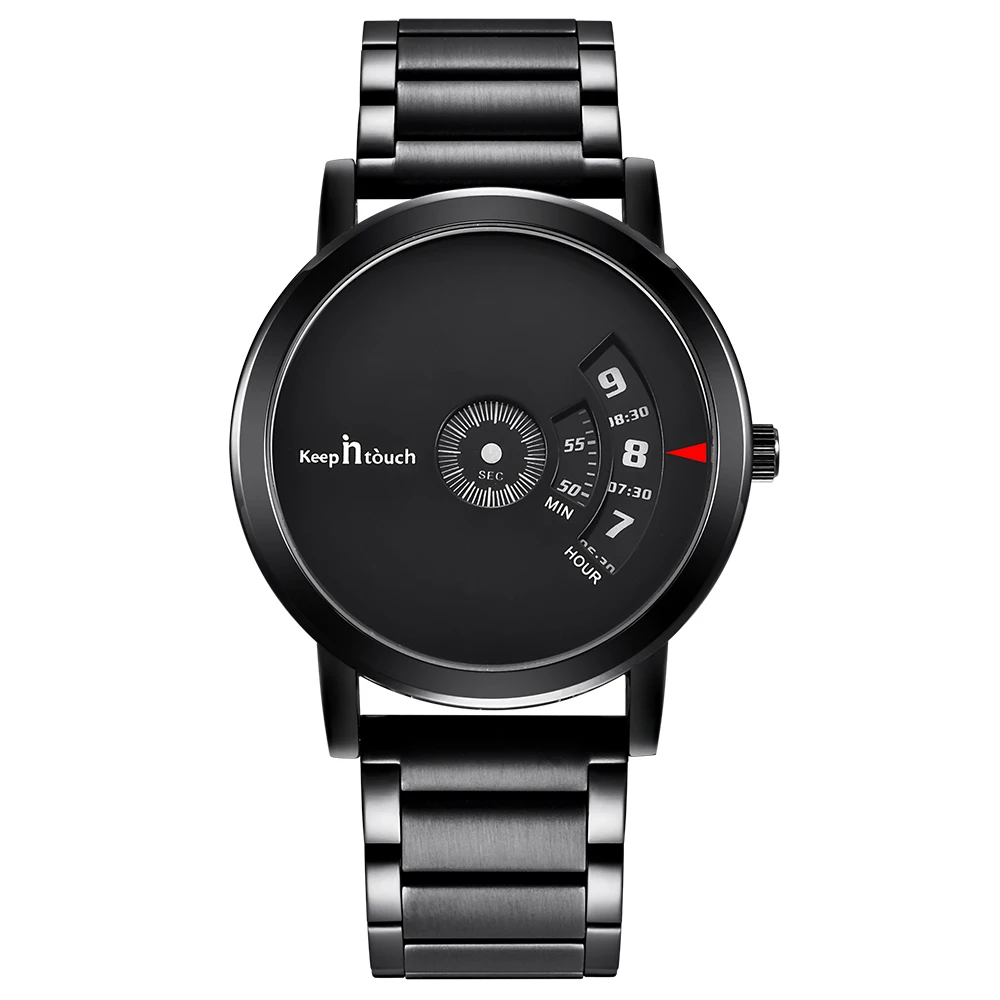 Stylish mens minimalist watches low moq custom logo mesh strap watch