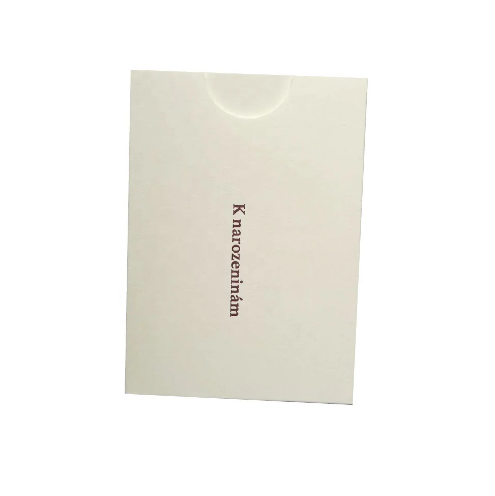 Custom Logo red stamp white Paper Business Envelope For Card Packaging
