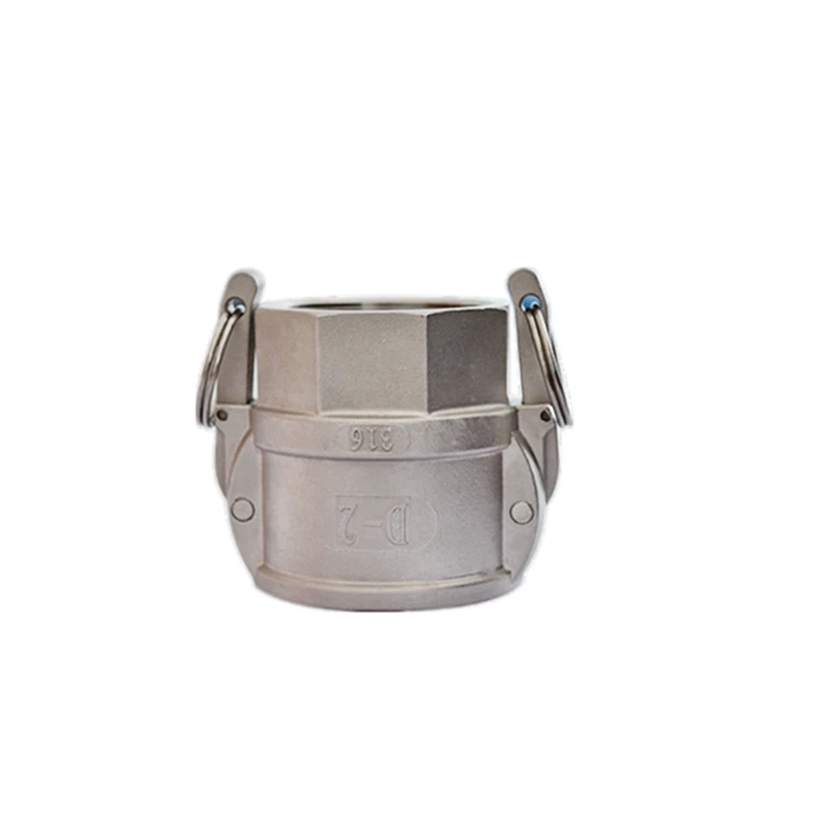 Stainless Steel D Type Camlock Adapter Female Thread Casting Technics for Water Gas Oil Pipe Size 10mm Model DN NPT BSP