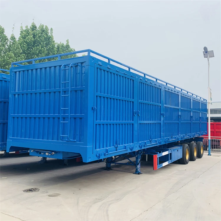 Made In China Stake Semi Trailer Logistics Transportation Flatbed Semi Trailer