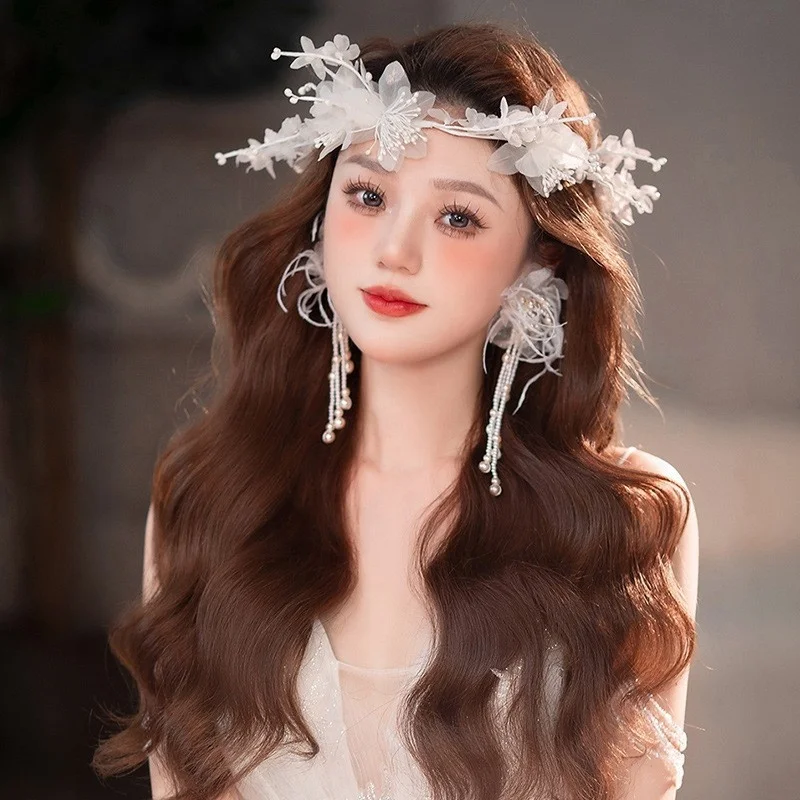 New Design Fashion Handmade Bride Headwear Women Hair Accessories Wedding Bridal Headband