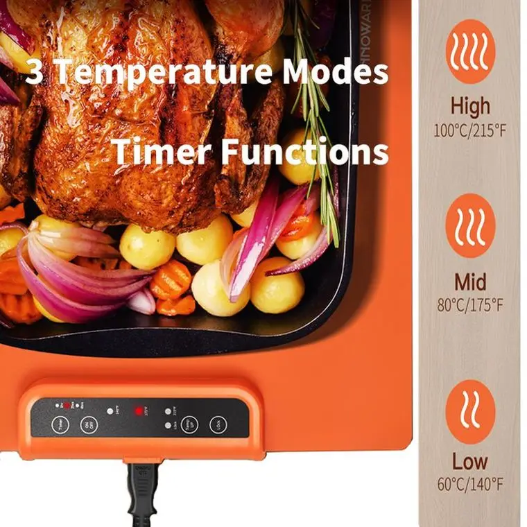 competitive price 240W Portable Food Warmer Food warming silicone mat for Dining Table Functional Food Heater
