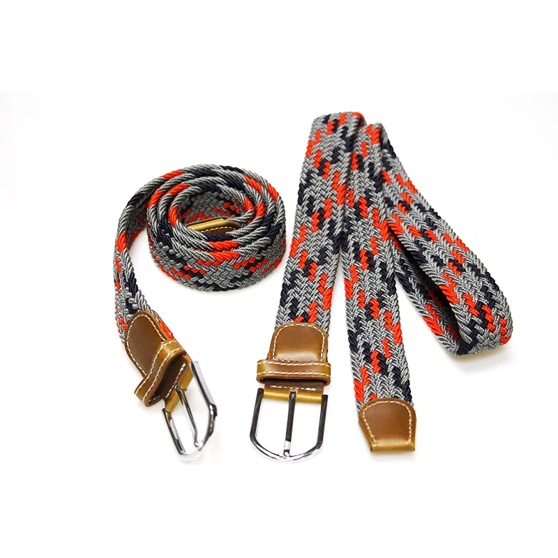 Wholesale Handmade Leather Weaving Belt Women Fabric Adjustable Pattern Belt Elastic Braided Belt (1600306468564)