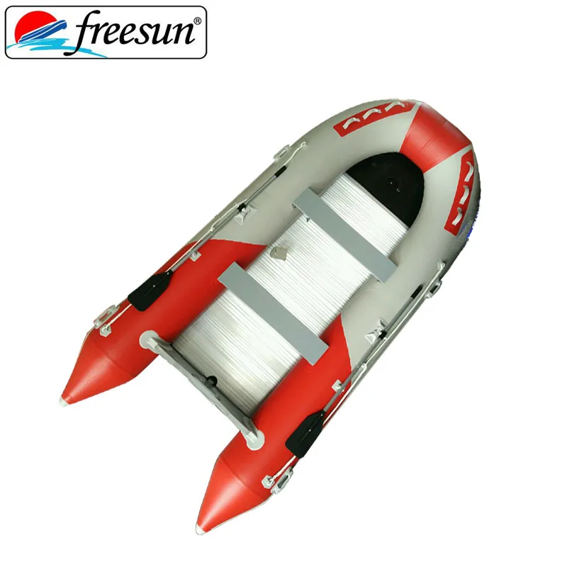 FREESUN or OEM High Performance 11 ft  PVC Sport Inflatable Boat  aluminum floor With Aluminum bench Seat