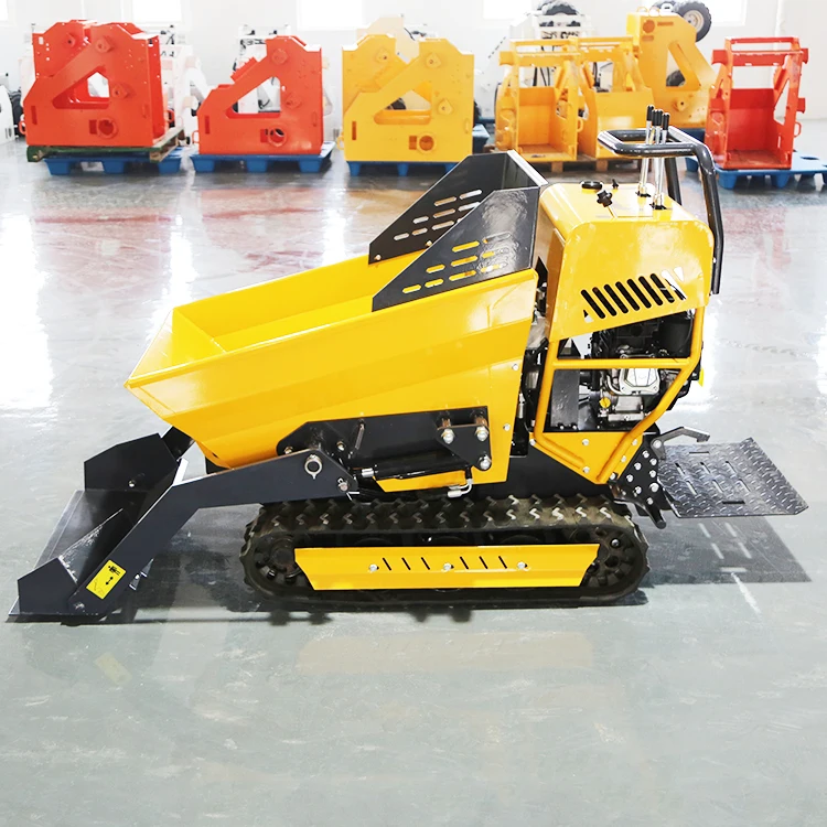 Automatic Manual Mini Tracked Dumper Hydraulic Diesel Dump Transporter Multifunctional Crawler Mini Dumper Tipper Truck
