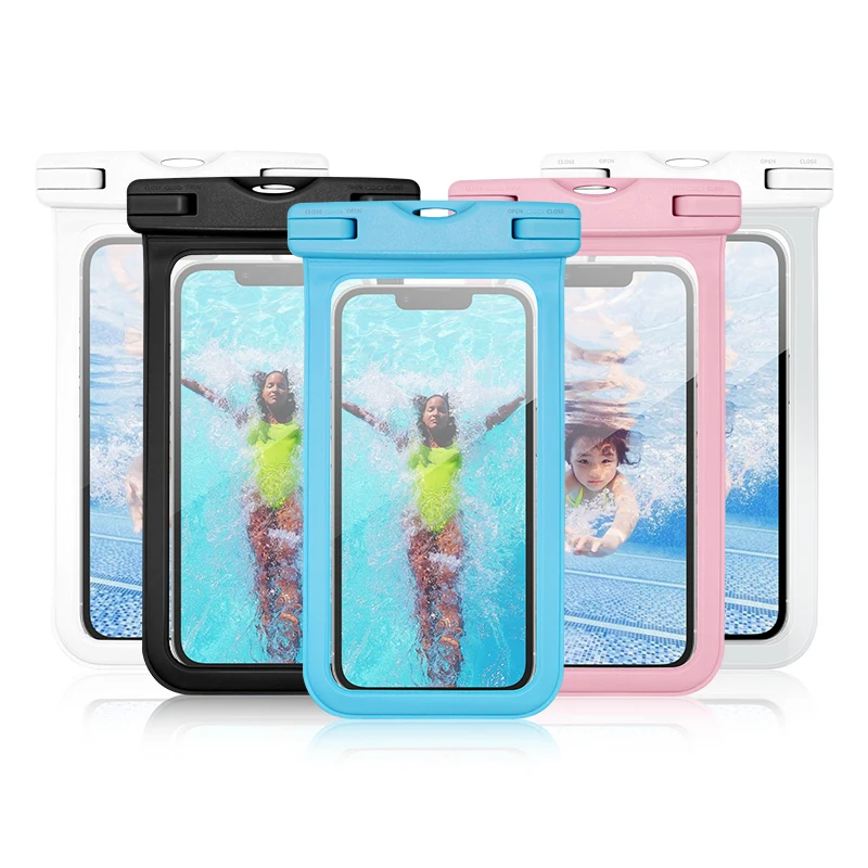Pvc Swimming Boating Pouch 6.7 Inch Cellphone Waterproof Bag Phone Case Free Sample Ipx8 Tpu Universal Mobile Waterproof Sports