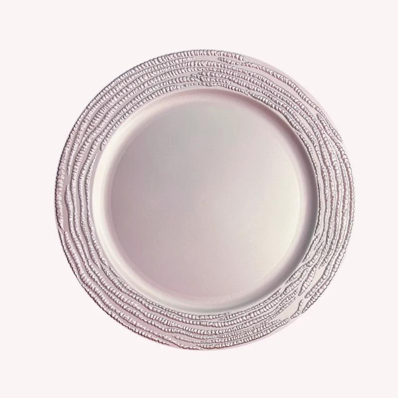 Cheap Wholesale Wedding Presentation Plate Party Table 13 inches Champagne Gold Royal Blue Reef Plastic Charger Plates