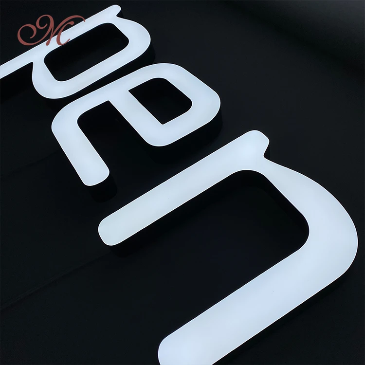 LED 3d logo pattern custom sign light IP68 channel marquee letters acryl sign front light signs