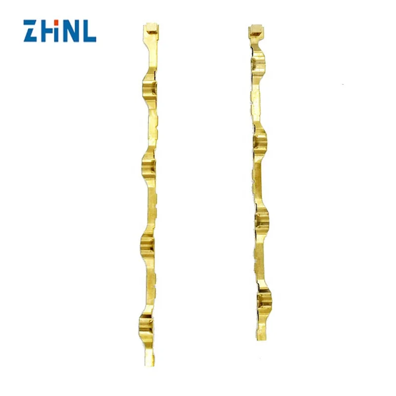 EU Power electric extension strip stamping terminal contact Strip-stamping Parts Contact ROHS stamping high purity brass contact