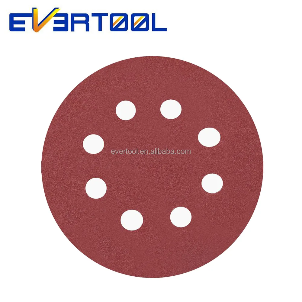 EVERTOOL Abrasive Tool Aluminum Oxide Sanding Paper Self Adhesive Sanding Discs 125mm