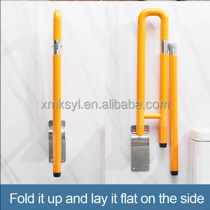 Stainless Steel ABS Armrest Elderly Anti-skid Assistance Bathroom Handle Foldable Safety Handrails Disabled Toilet Grab Bars