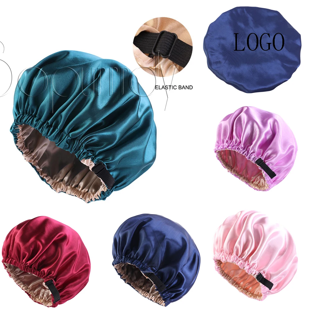 Оптовая продажа индивидуальный логотип горячая Распродажа двухслойная Водонепроницаемая эко-душевая шляпа многоразовая для душа модная