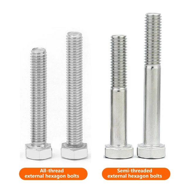 Wholesale Price Different Types Full Thread Stainless Steel M6 M8 M10 Hexagon Head Bolt and Nut