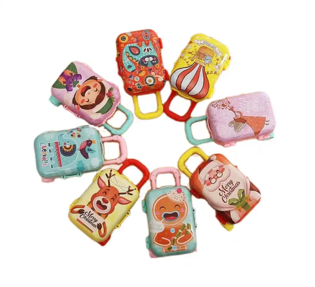 Factory direct multifunctional creative early childhood education toy gift mini cartoon candy coin eraser trolley storage box