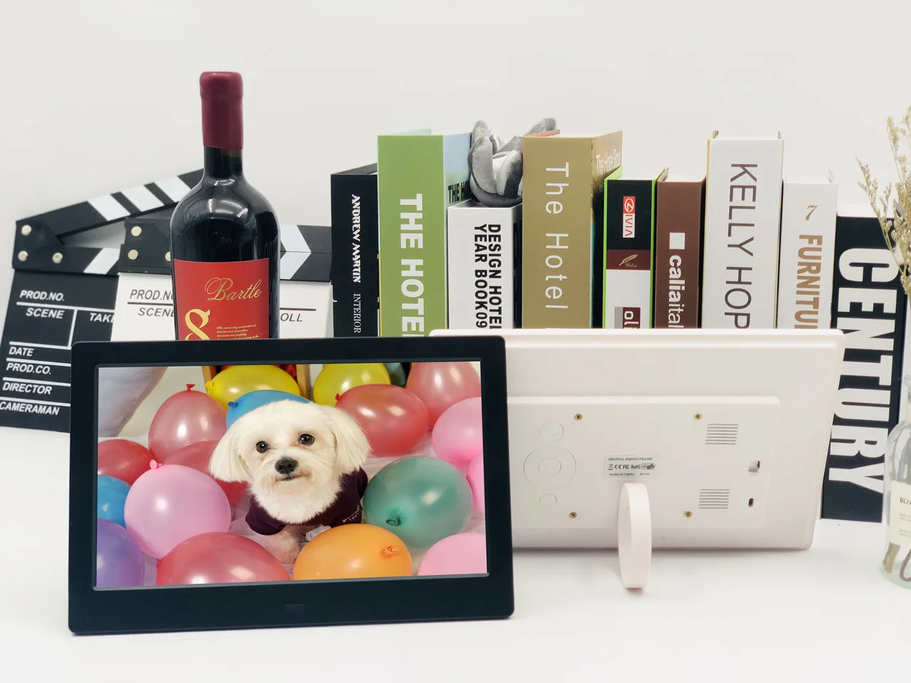 Battery operate android tv screen wifi tablet digital photo picture frame 7 inch with camera